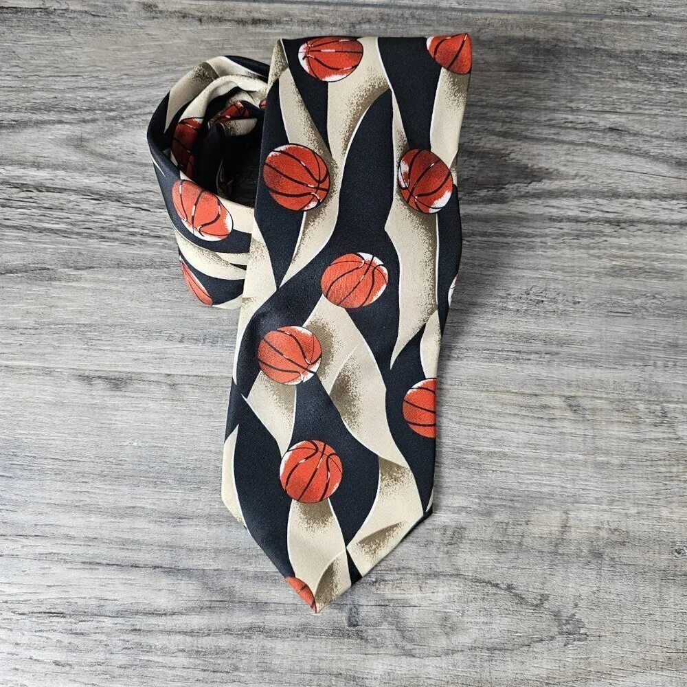 🏆256 Parquet Basketball Sports Novelty Necktie